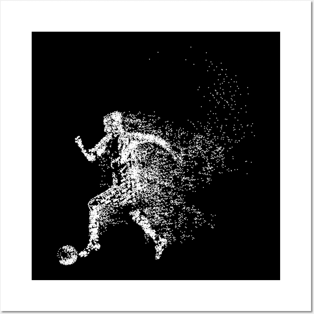 Soccer Player Particles Wall Art by letnothingstopyou